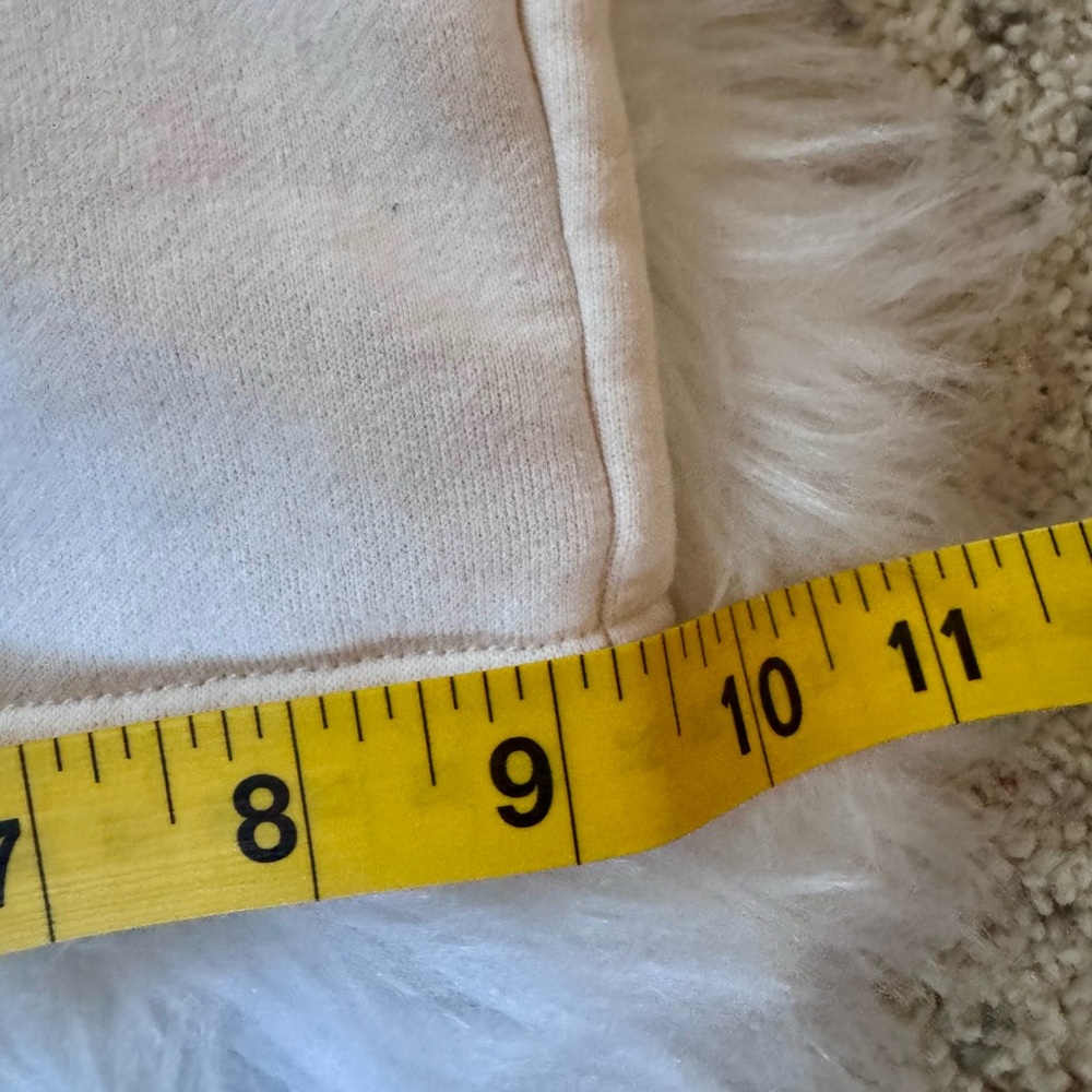 Yellow the Label Minding My Own Business Fleece Pants size Large in Cream/Ivory - Picture 9 of 10